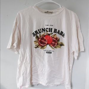 Pull&Bear Brunch Crop Shirt